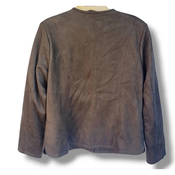Linea by Louis Dell’Olio Women's vintage Brown Suede Jacket - size 8 - Picture 6 of 8